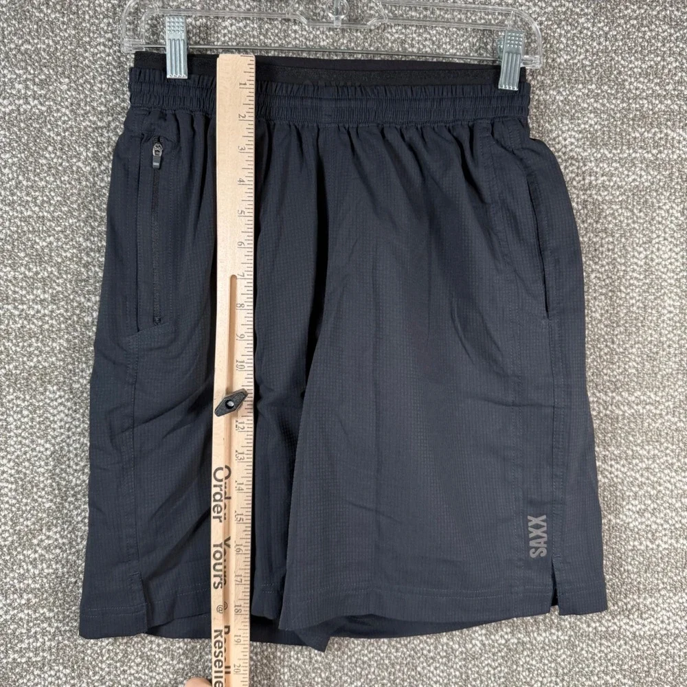 SAXX Athletic Shorts Kinetic Train 2N1‎ Mens Small Black BallPark Pouch Gym Run